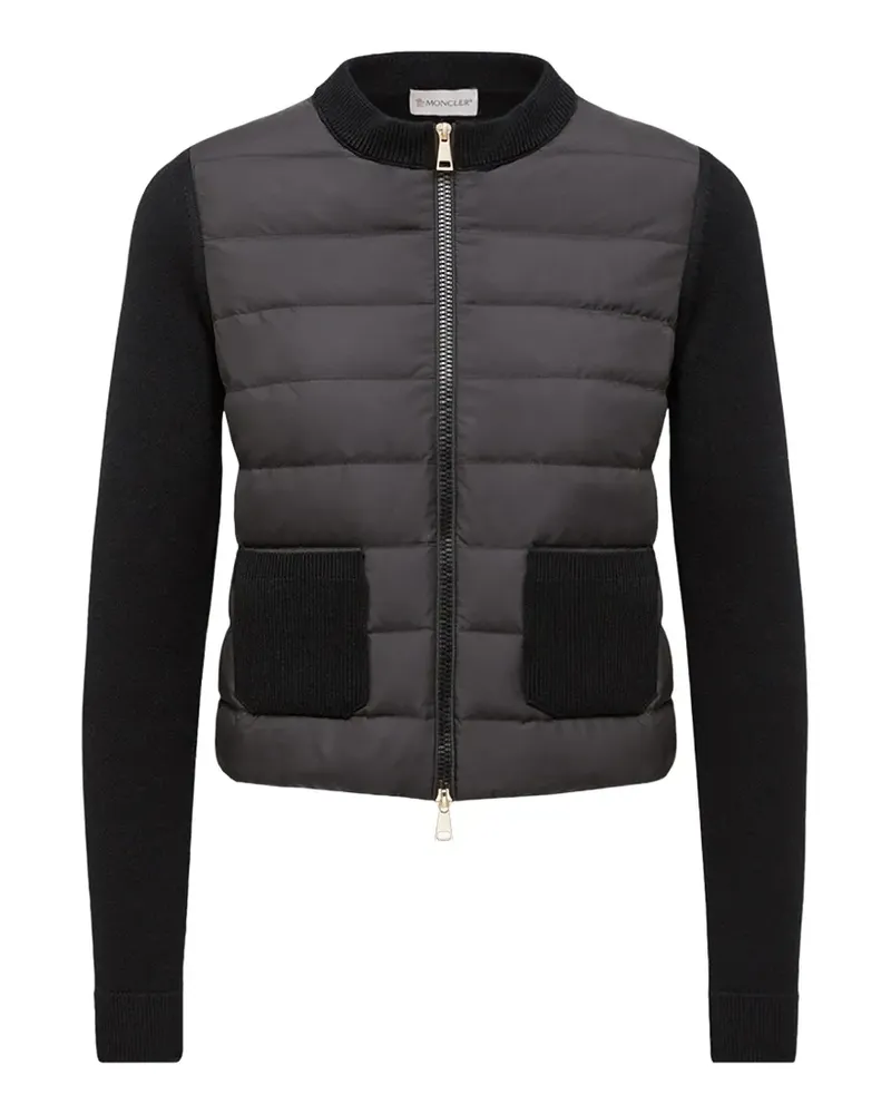 Moncler padded-panel cardigan - Schwarz Schwarz