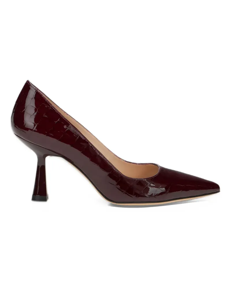 Stuart Weitzman Stuart Super Sculpt croc-effect pumps - Rot Rot