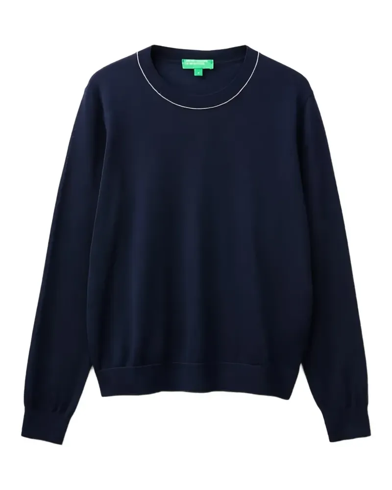 Benetton Pullover mit Kontrastdetails - Blau Blau