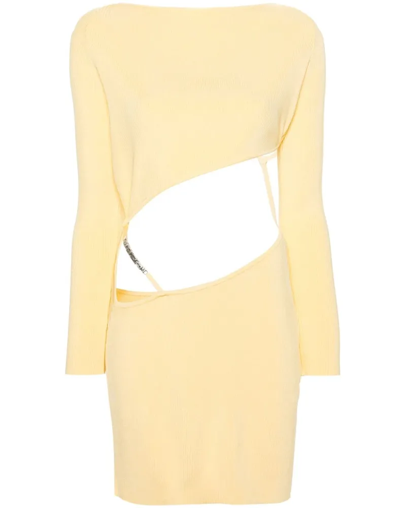 GCDS Asymmetrisches Minikleid - Gelb Gelb