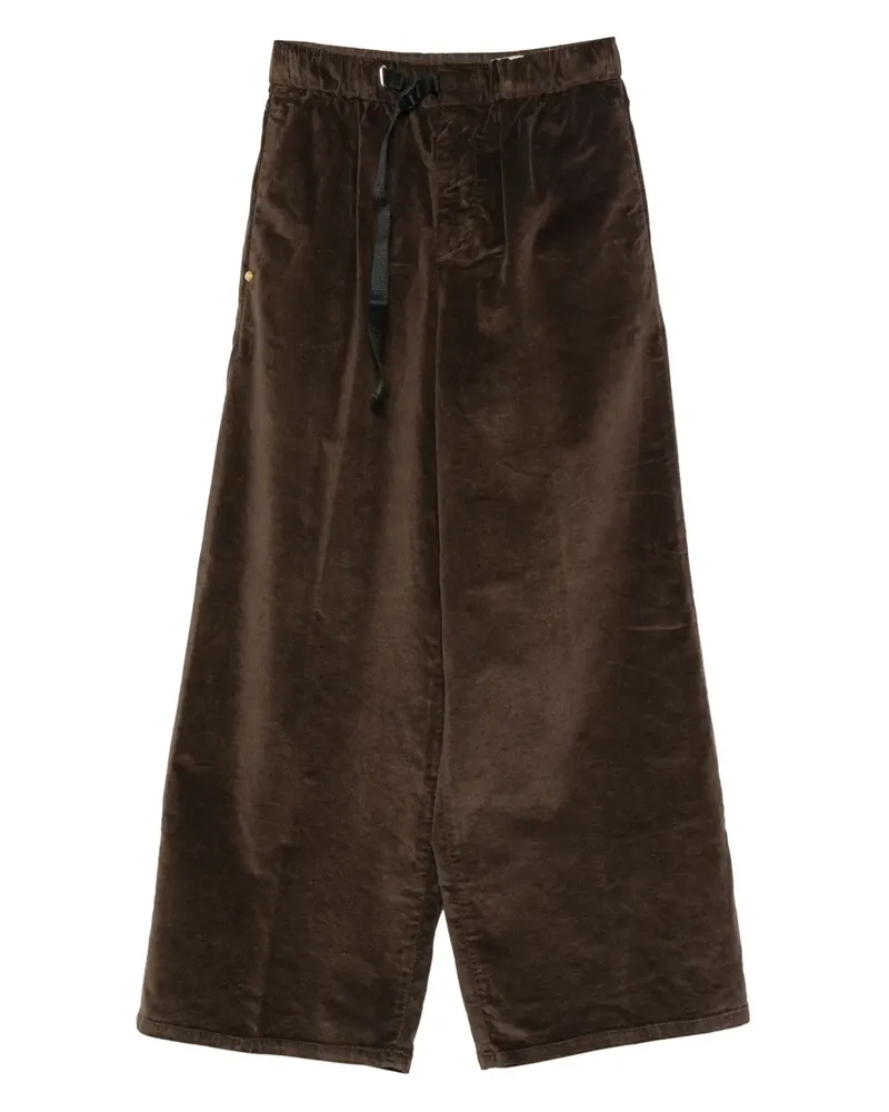 PLAN C Cropped-Hose mit Kordelzug - Braun Braun