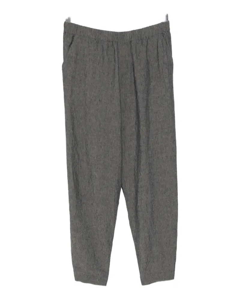 BARENA elasticated waistband linen trousers - Grau Grau