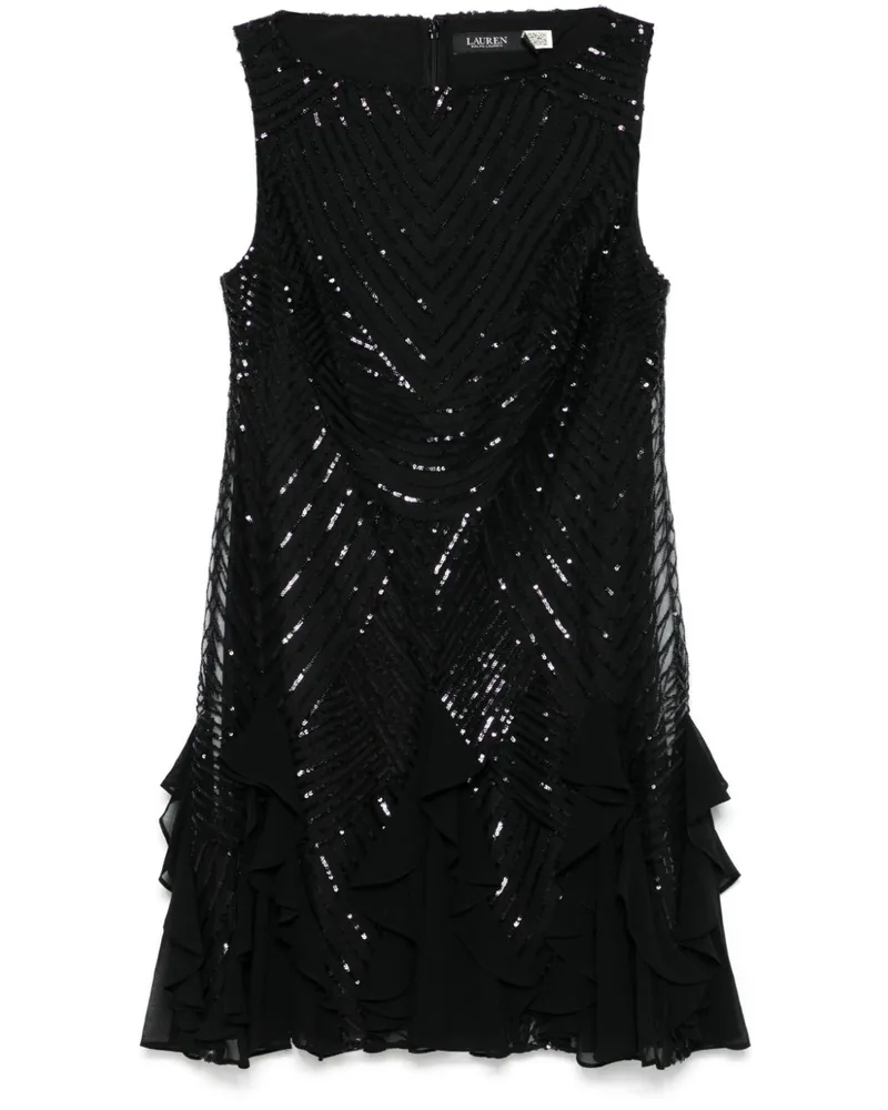 Ralph Lauren Minikleid mit Pailletten - Schwarz Schwarz
