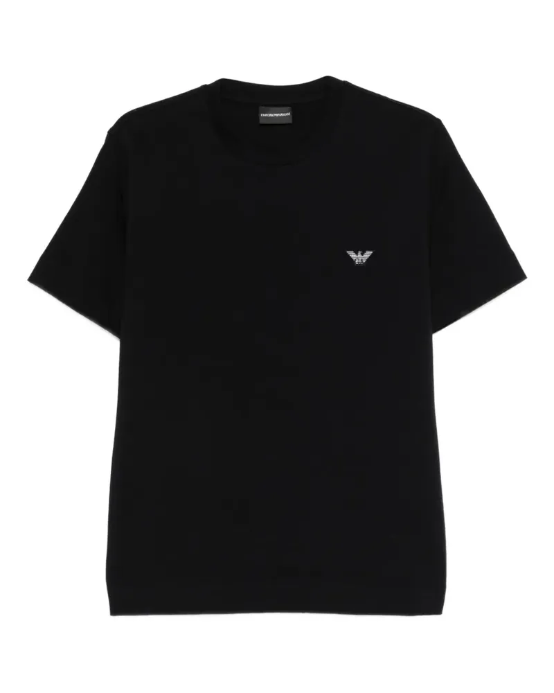 Emporio Armani logo-patch T-shirt - Schwarz Schwarz