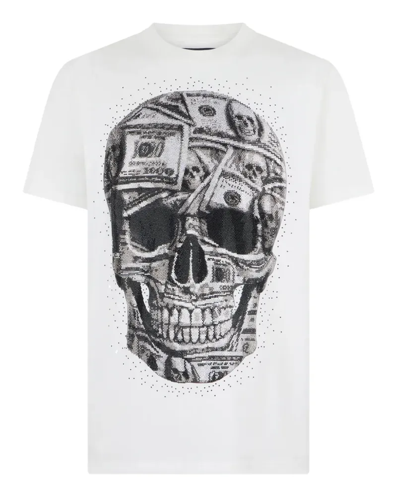 Philipp Plein T-Shirt aus Jersey mit rundem Ausschnitt - Weiß Weiß