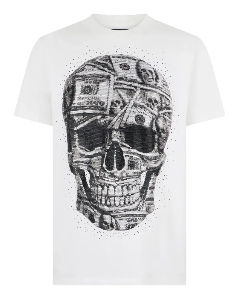 Philipp Plein T-Shirt aus Jersey mit rundem Ausschnitt - Weiß Weiß
