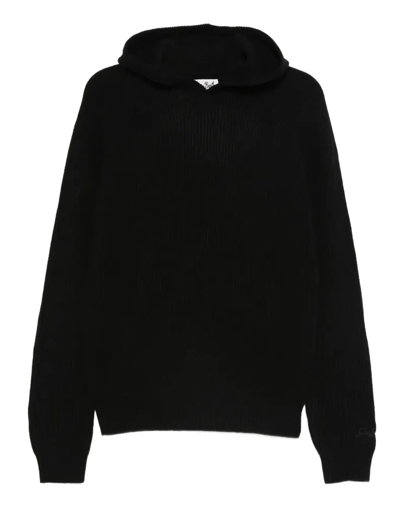 MC2 Saint Barth ribbed-knit hoodie - Schwarz Schwarz