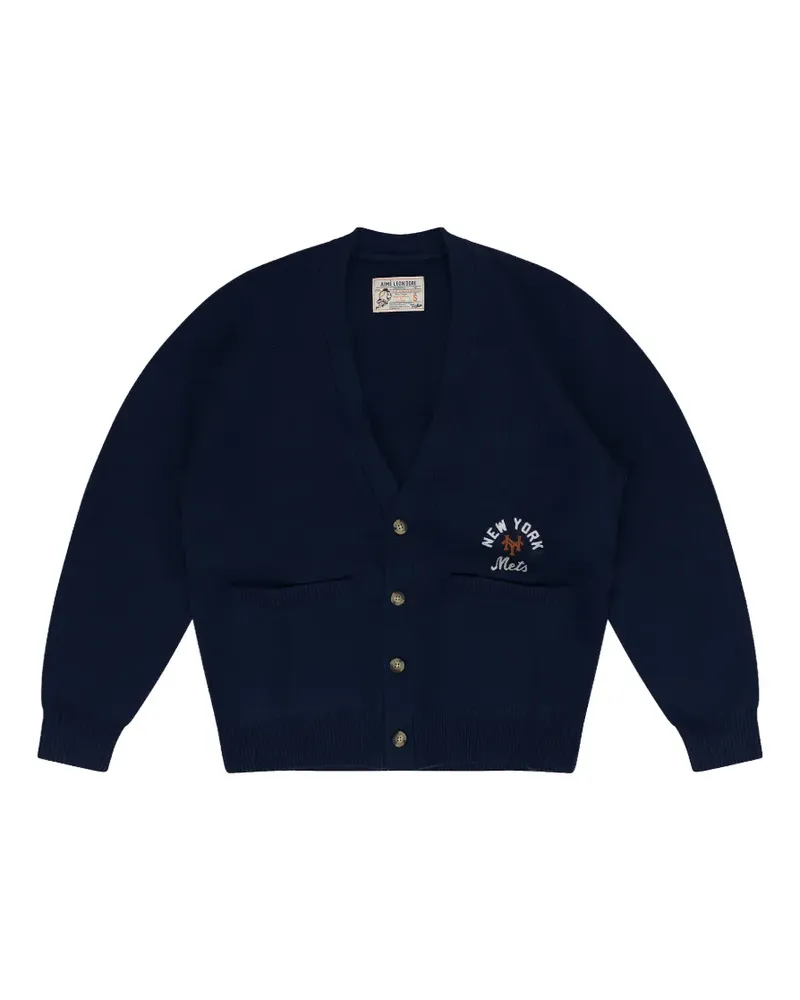 Aimé Leon Dore New York Mets embroidered cardigan - Blau Blau