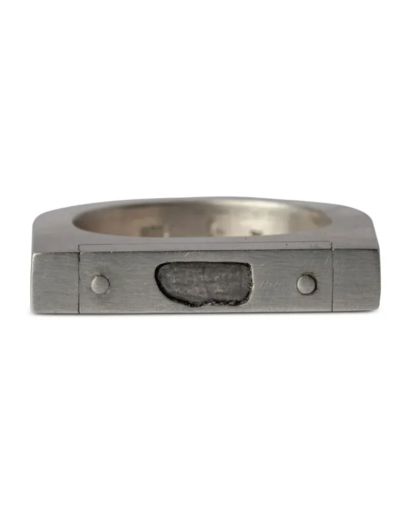 Parts Of Four Plate Single Ring aus Sterlingsilber mit Diamant Silber