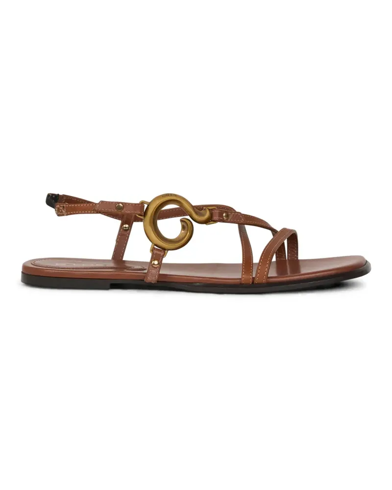 Etro Flache Riemchensandalen - Braun Braun