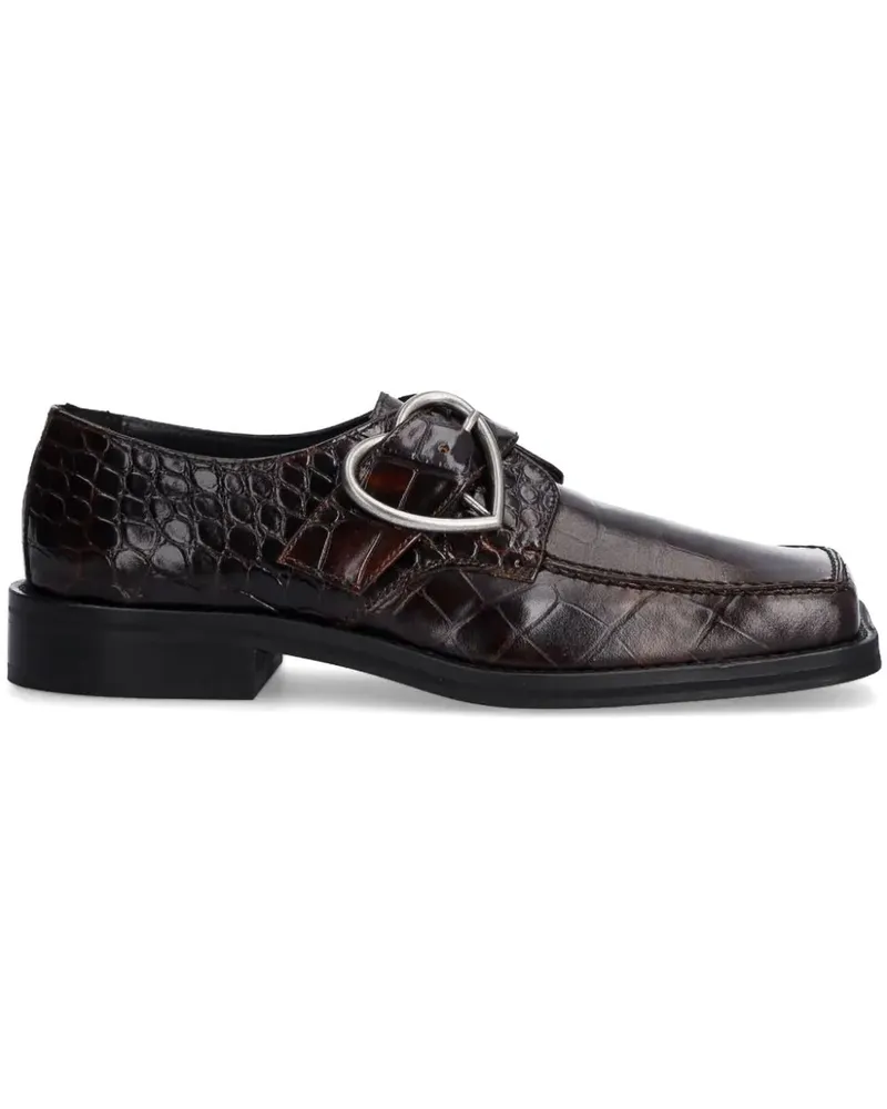 Martine Rose Loafer mit Herzschnalle - Braun Braun