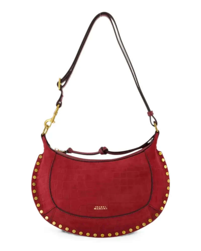 Isabel Marant Oskan Moon studded shoulder bag - Rot Rot