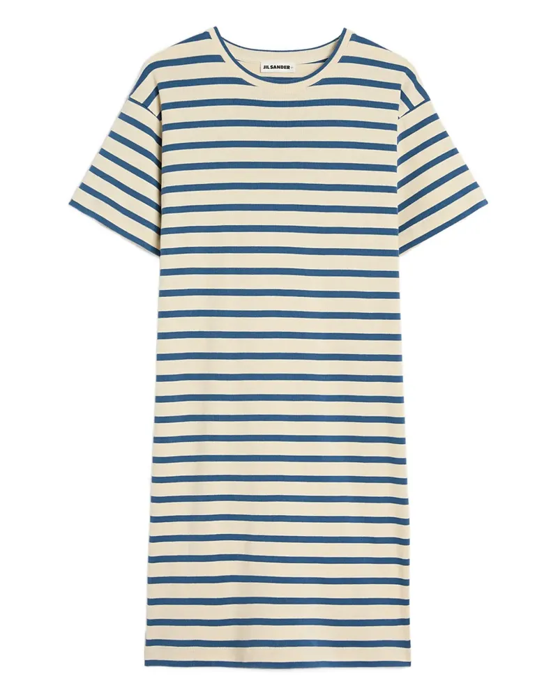 Jil Sander striped cotton dress - Nude Nude