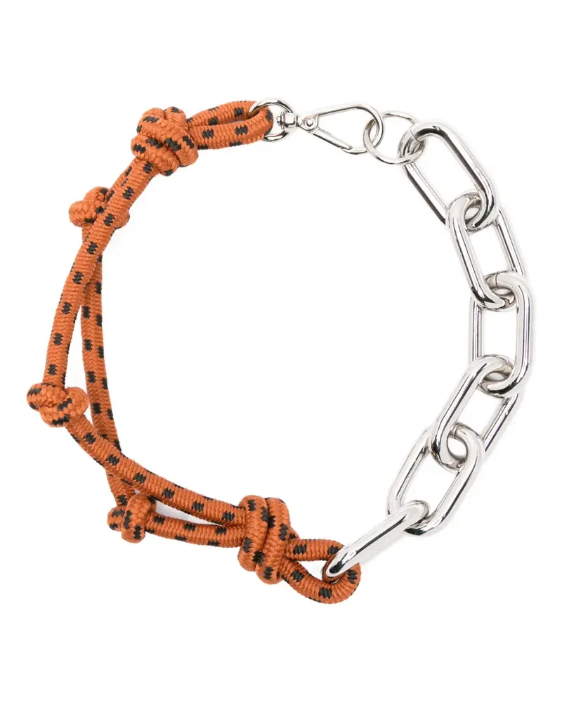 PLAN C Halskette mit Knoten - Silber Silber