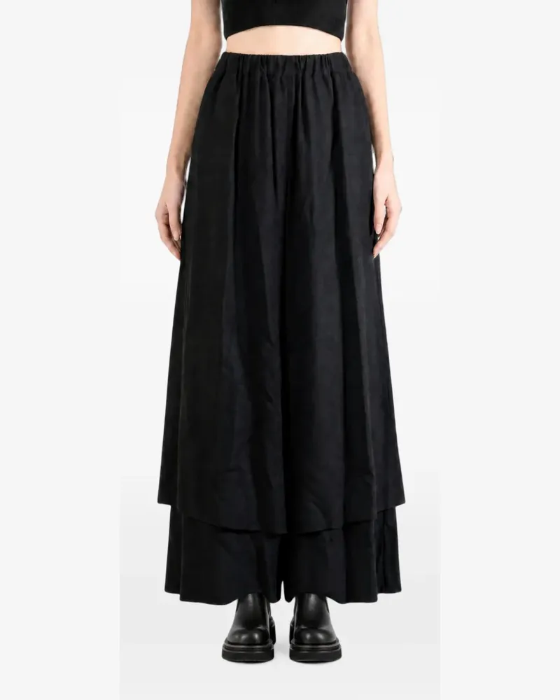 Comme des Garçons layered trousers - Schwarz Schwarz