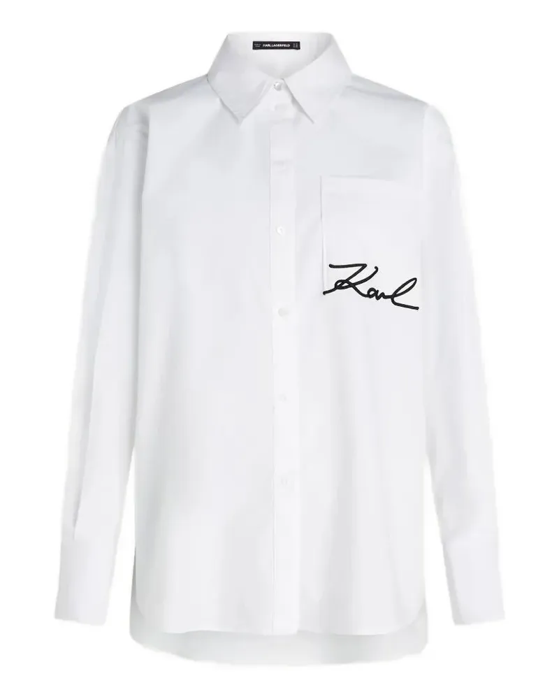 Karl Lagerfeld signature pocket shirt - Weiß Weiß