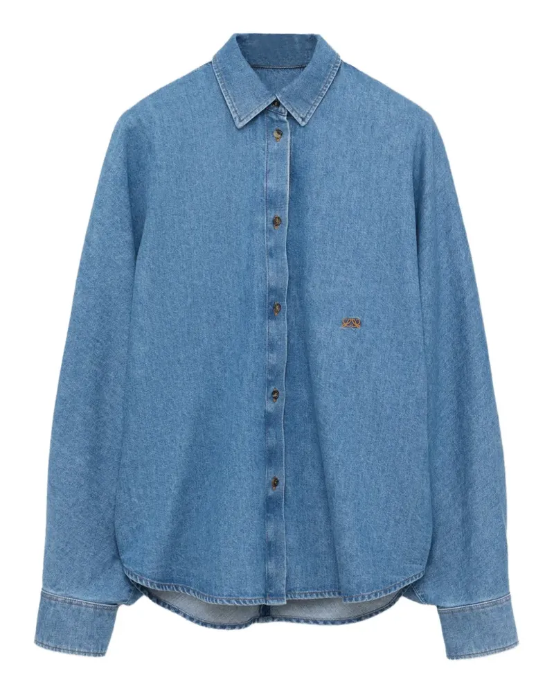 Loewe Sweatshirt mit Anagram-Stickerei - Blau Blau