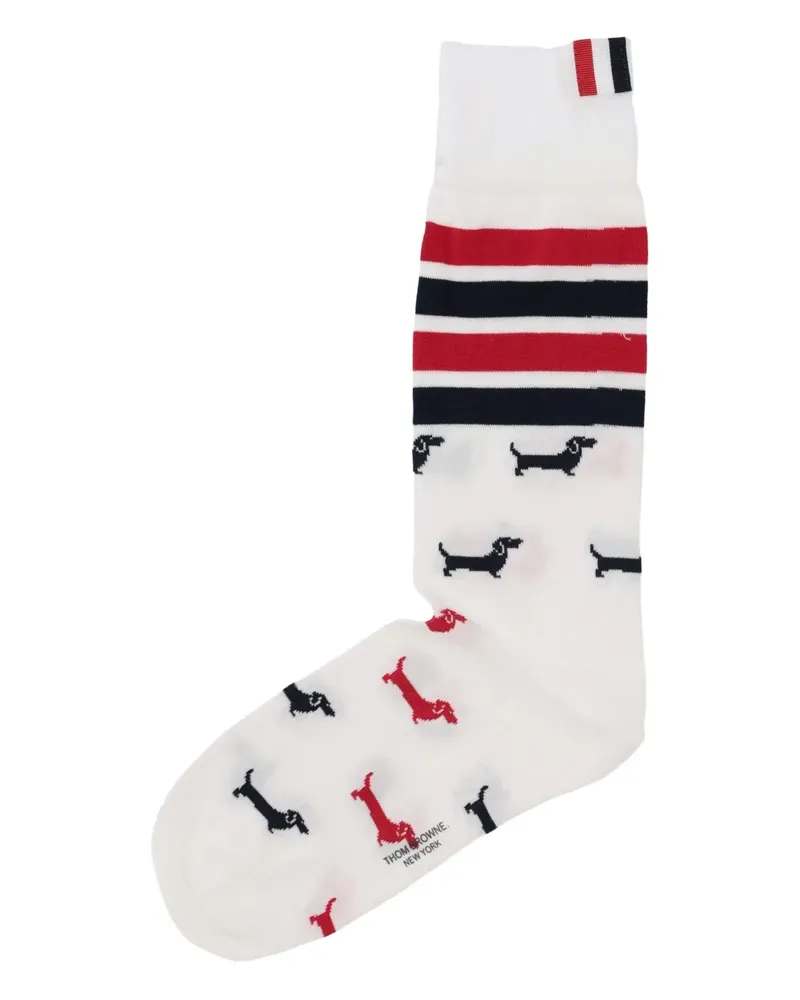 Thom Browne 4-Bar Hector Socken - Weiß Weiß