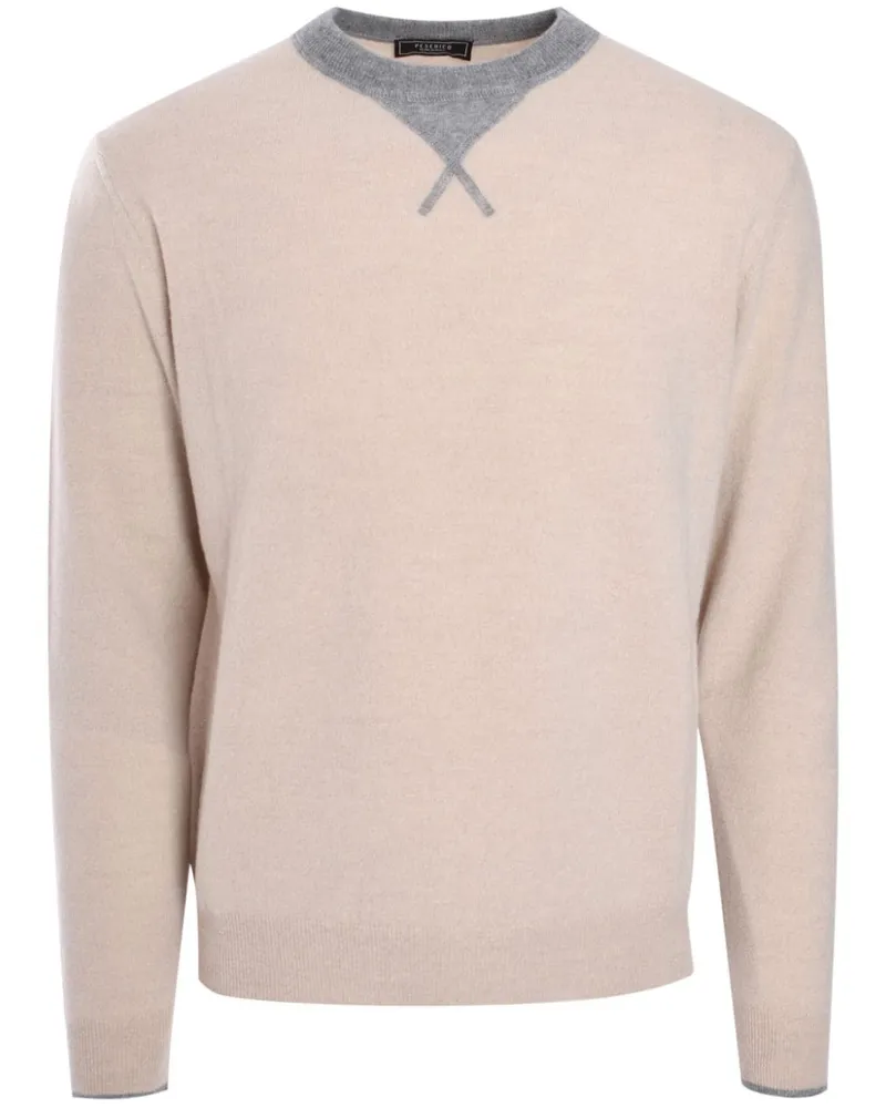 Peserico Pullover mit Kontrastdetails - Nude Nude