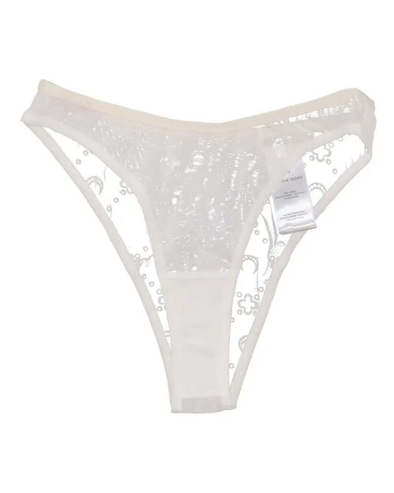 Marine Serre mesh high-cut panties - Weiß Weiß