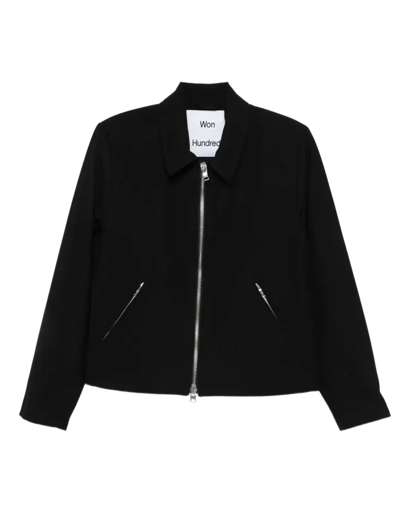Won Hundred Hemdjacke mit Reißverschluss - Schwarz Schwarz