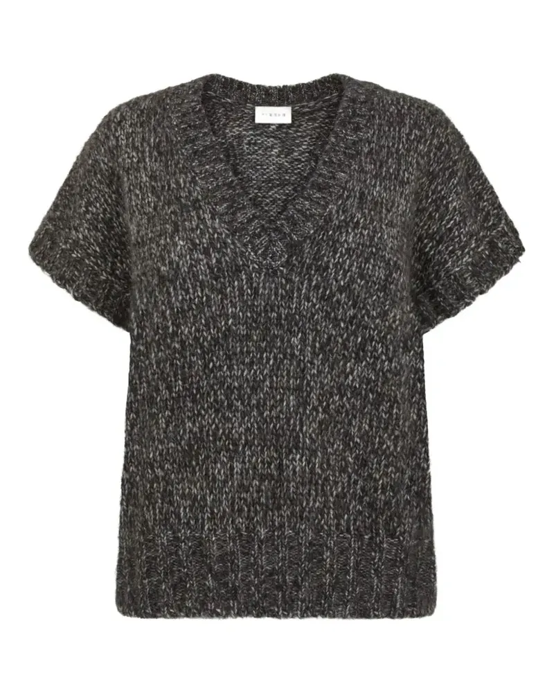 P.A.R.O.S.H. P.A.R.O H. V-neck short sleeve top - Schwarz Schwarz