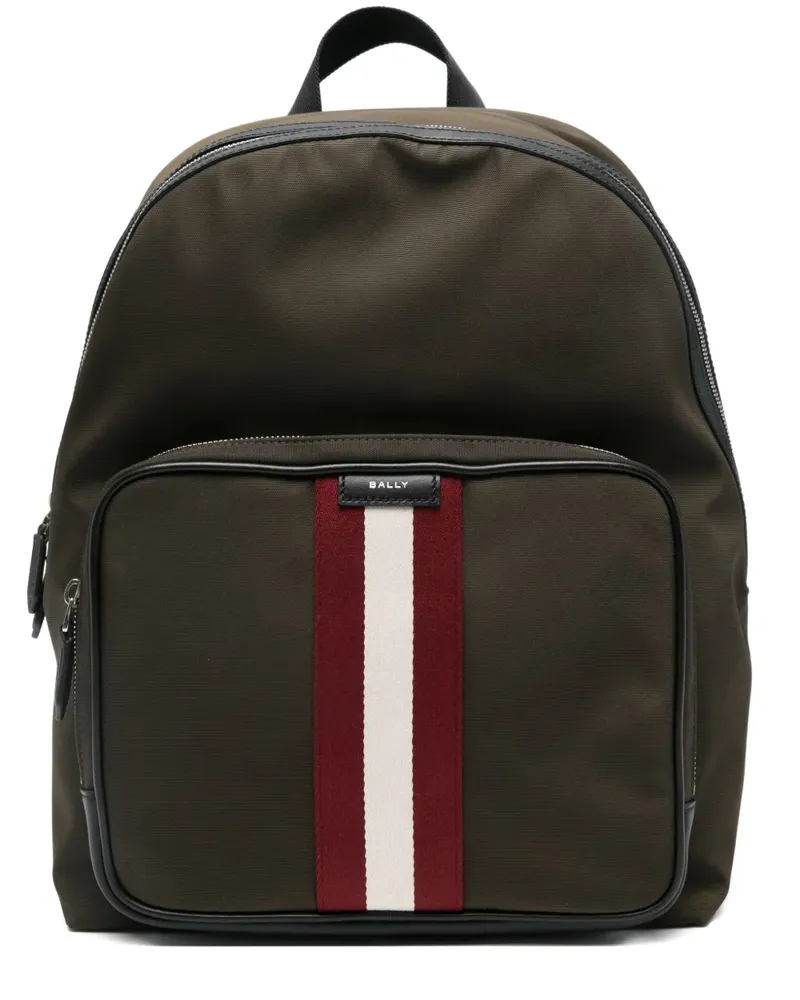 Bally Rucksack mit Streifendetail - Grün Grün