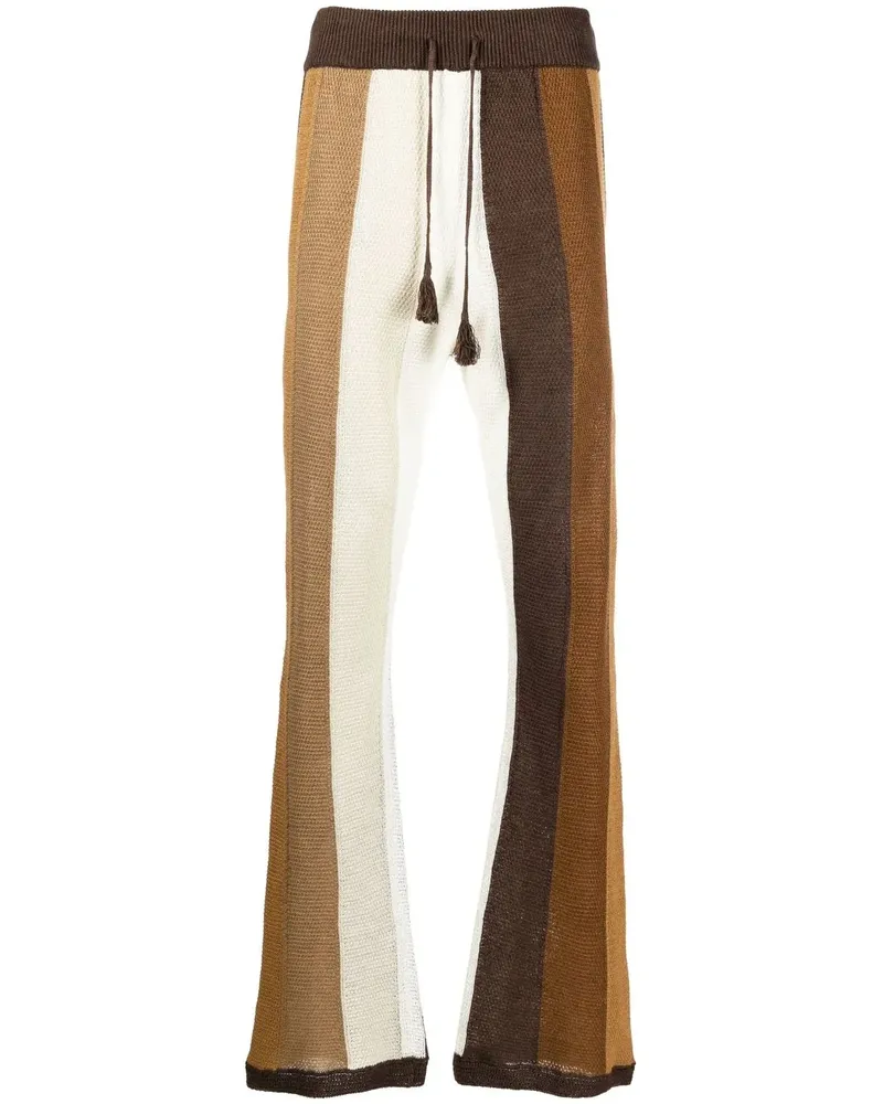 Amiri Gestreifte Straight-Leg-Hose - Braun Braun