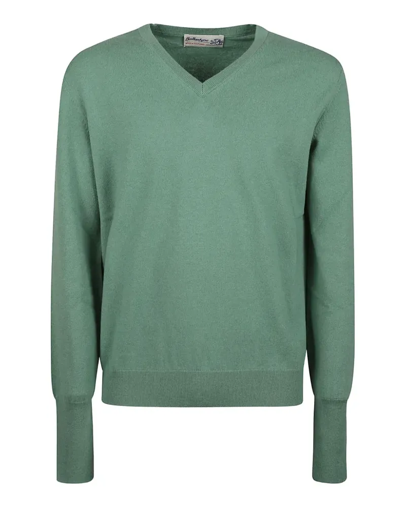 Ballantyne Kaschmirpullover mit V-Ausschnitt - Grün Grün