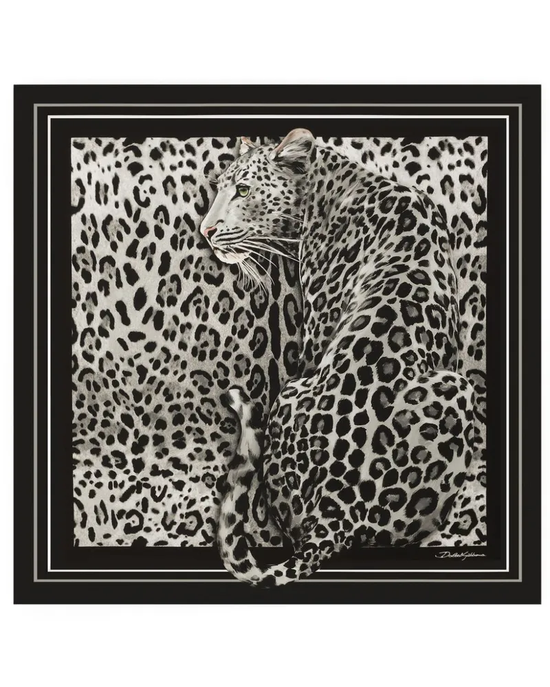 Dolce & Gabbana Schal mit Leoparden-Print - Schwarz Schwarz