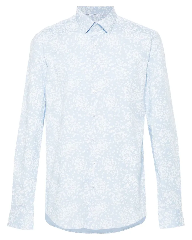Calvin Klein Hemd mit Blumen-Print - C1S CALM BLUE C1s