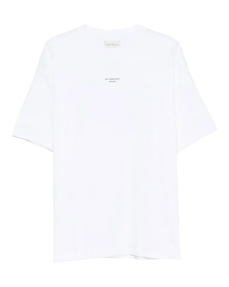 Drôle de Monsieur T-Shirt mit Slogan-Print - Weiß Weiß