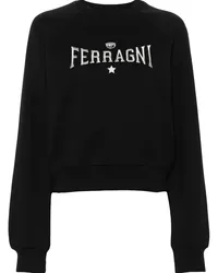 Chiara Ferragni Sweatshirt mit Logo-Stickerei Schwarz