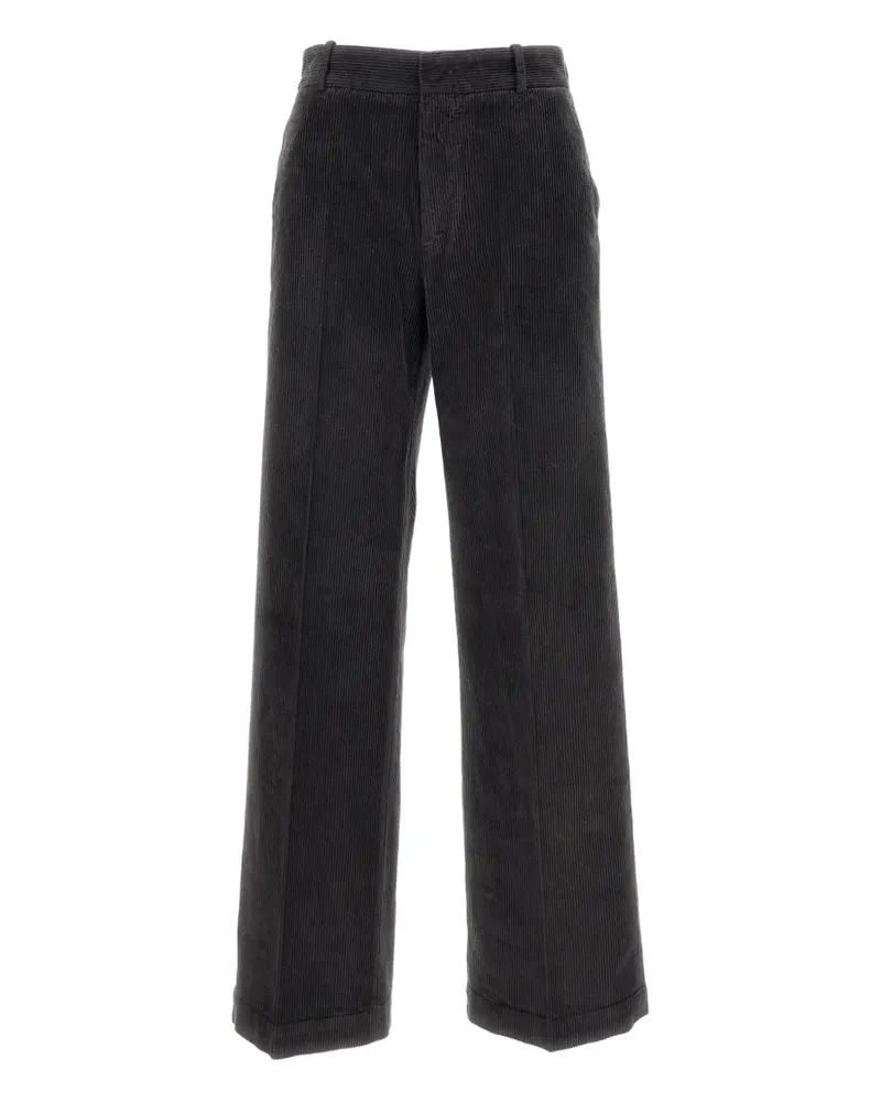 Cellar Door Straight-Leg-Hose aus Cord - Schwarz Schwarz