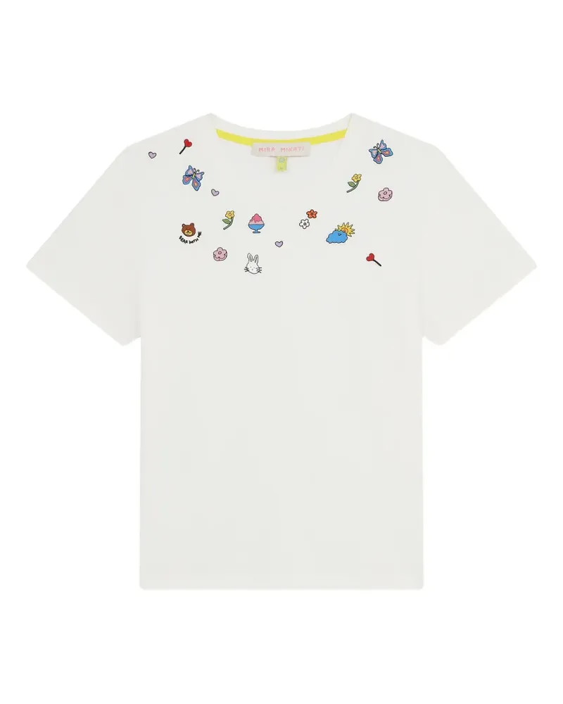 Mira Mikati T-Shirt mit Applikation - Weiß Weiß