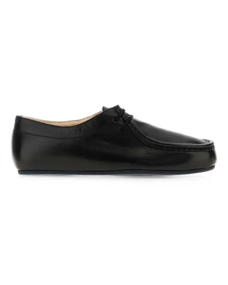Jil Sander Hood lace-up leather loafers - Schwarz Schwarz