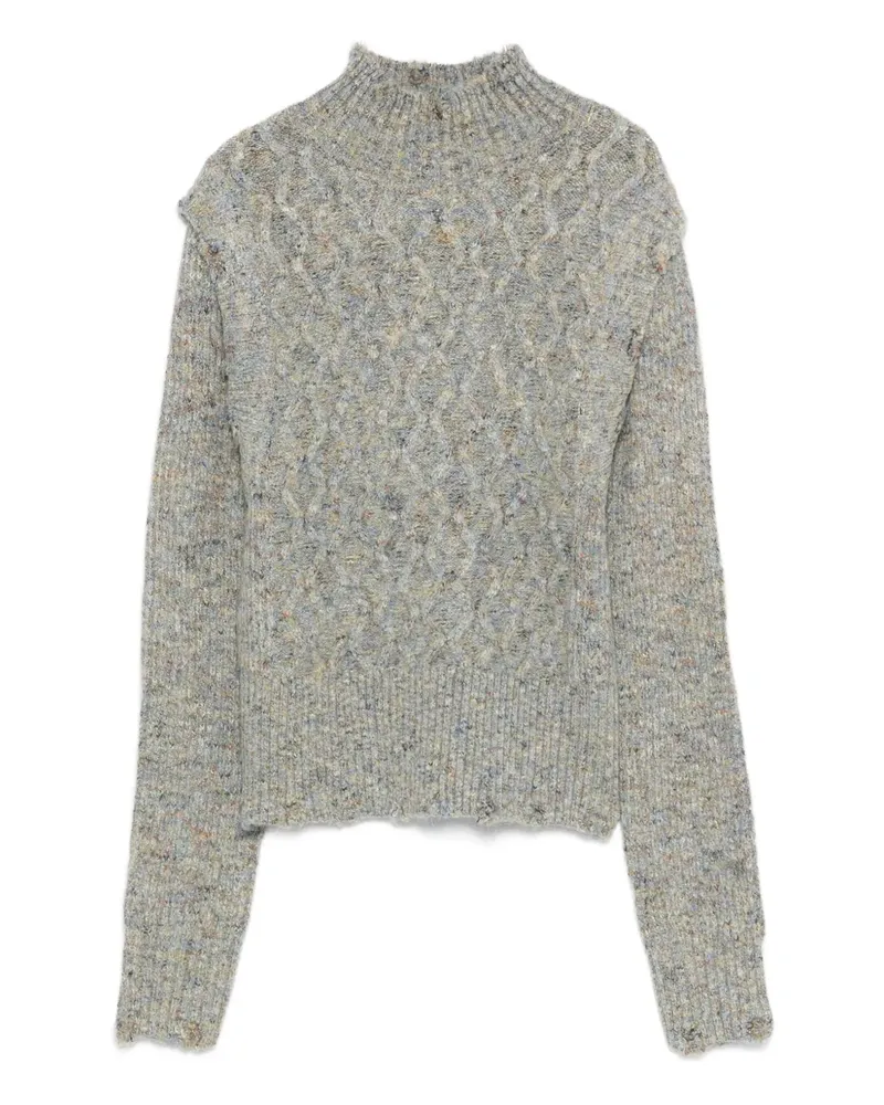 Pinko Jacquard-Pullover mit Stehkragen - Grau Grau