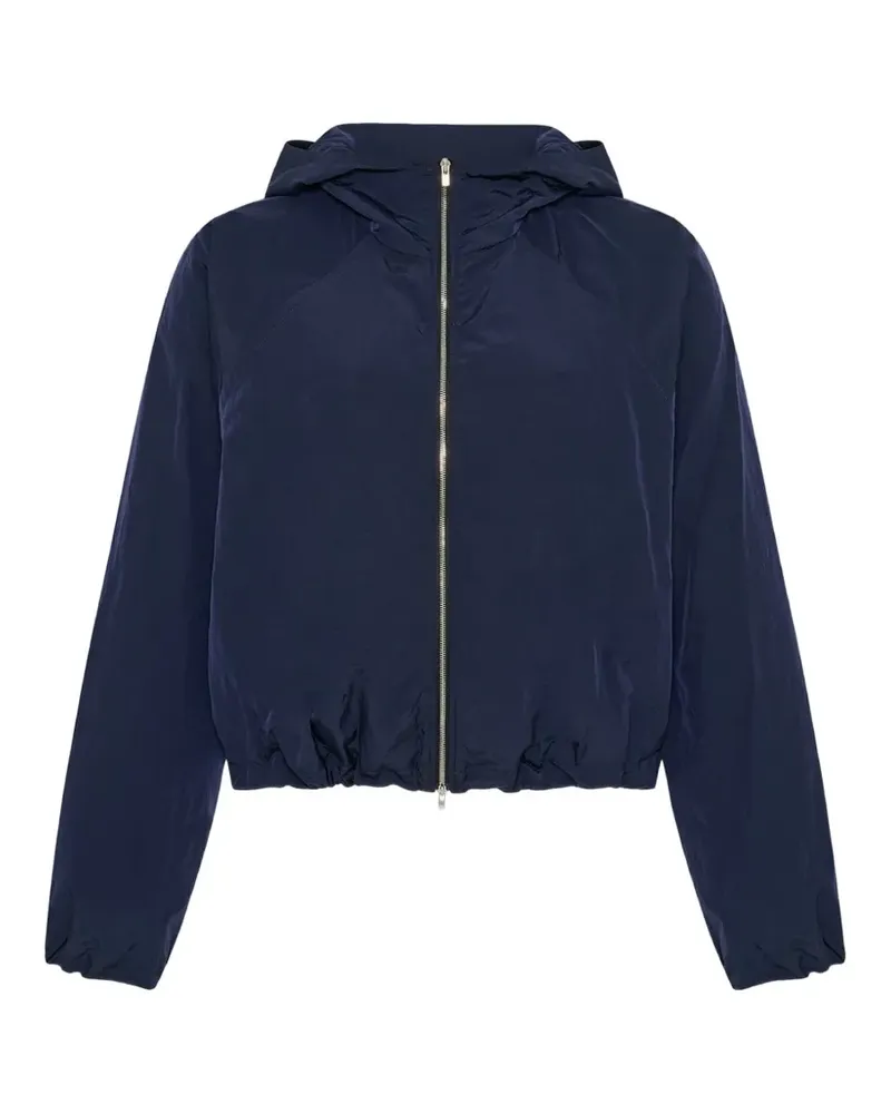 Another Tomorrow hooded zip-up jacket - Blau Blau