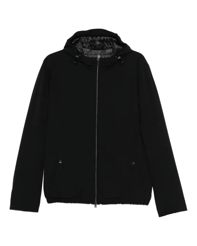 Herno Kapuzenjacke mit Reißverschluss - Schwarz Schwarz