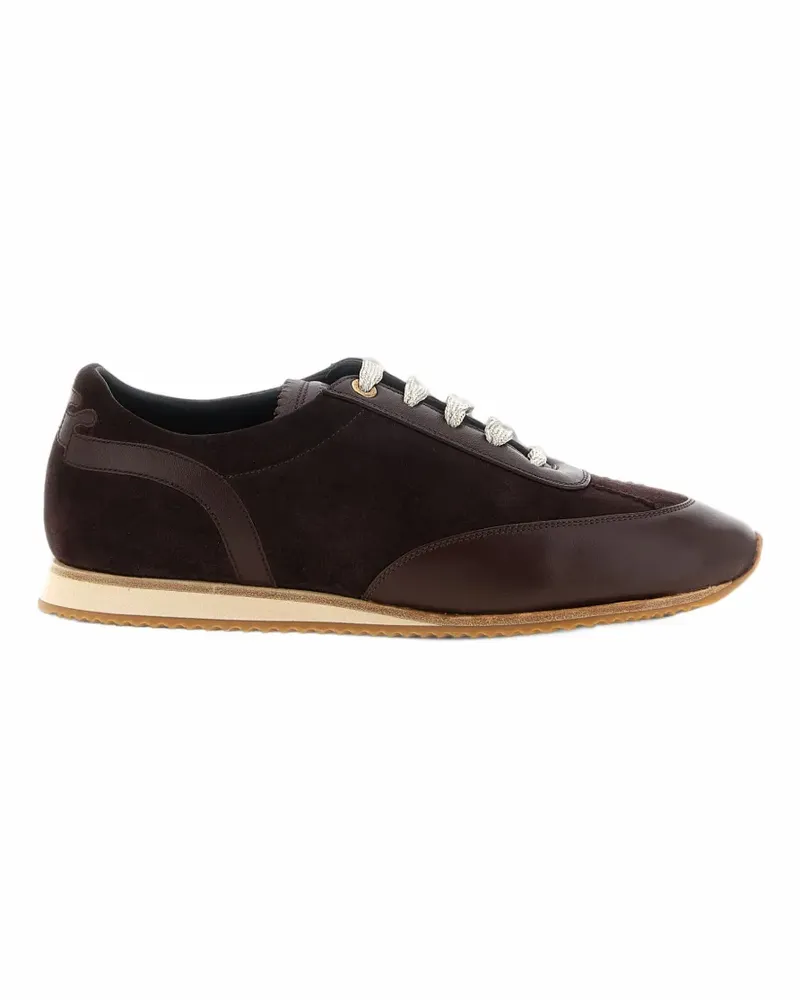 AGNONA Sneakers mit Wildledereinsätzen - Braun Braun