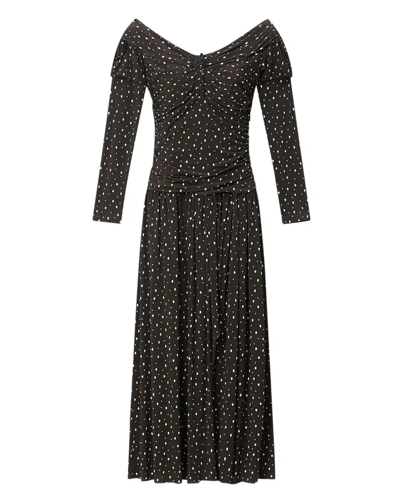 Isabel Marant x GIOVANA schulterfreies Kleid mit Polka Dots - Schwarz Schwarz