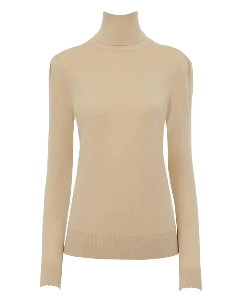 Chloé Rollkragenpullover mit Puffärmeln - Nude Nude
