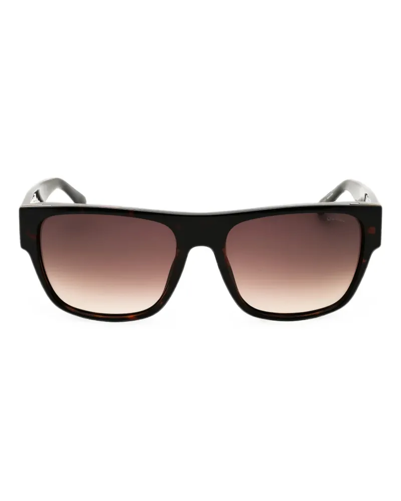 Guess tortoiseshell-effect rectangle-frame sunglasses - Braun Braun