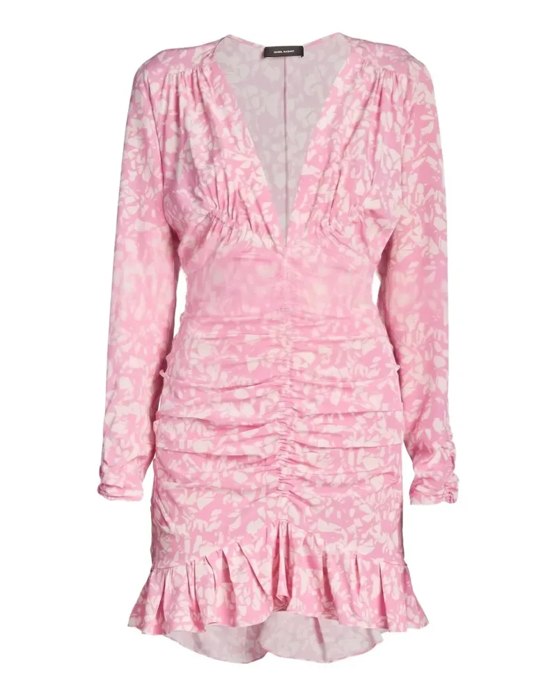 Isabel Marant Lara Minikleid mit Rüschen - Rosa Rosa