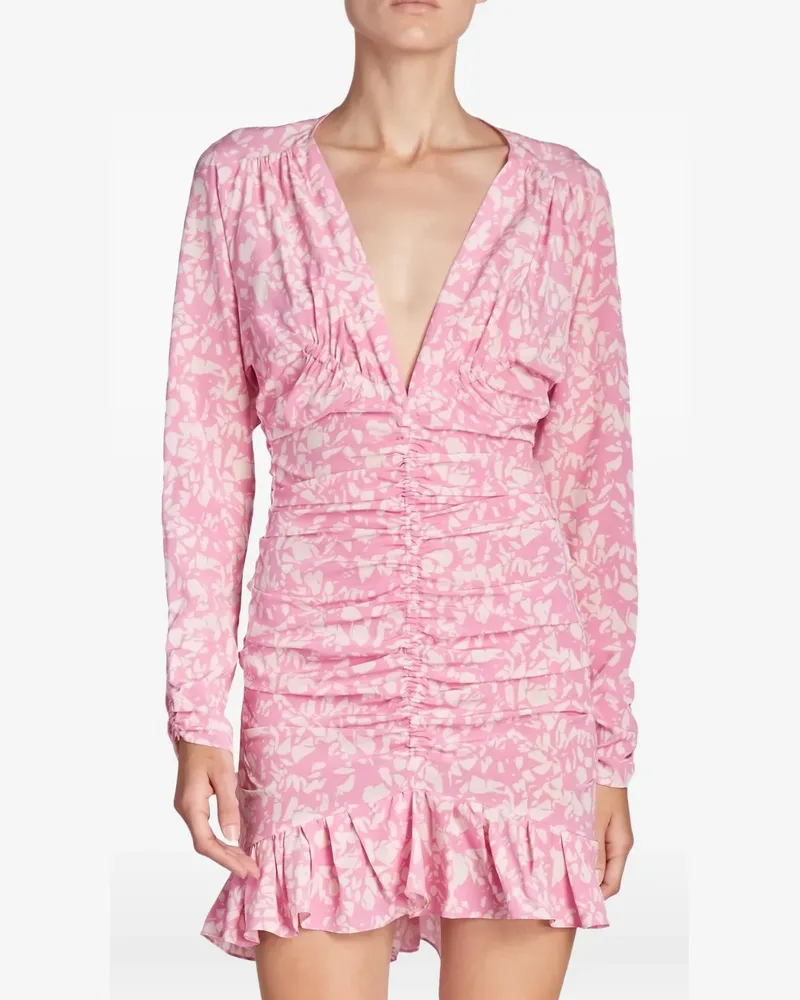 Isabel Marant Lara Minikleid mit Rüschen - Rosa Rosa