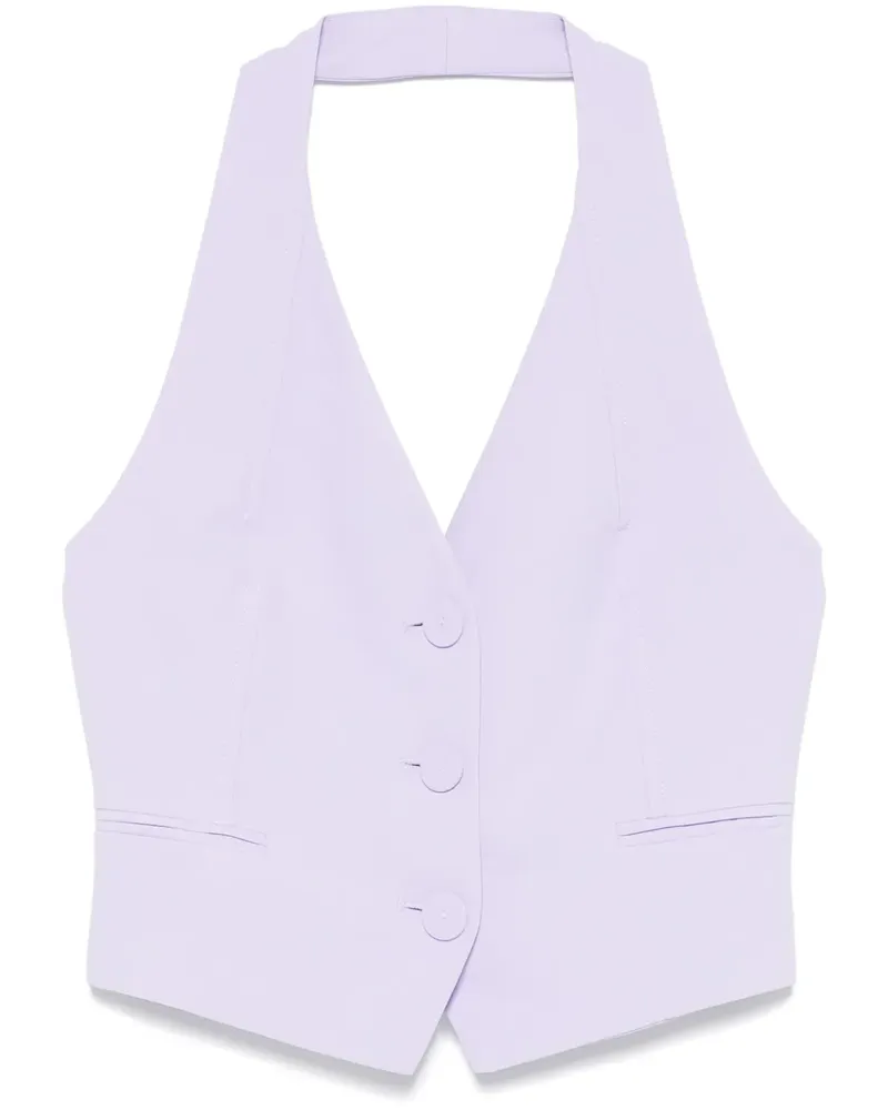 Patrizia Pepe Weste mit Neckholder-Ausschnitt - Violett Violett