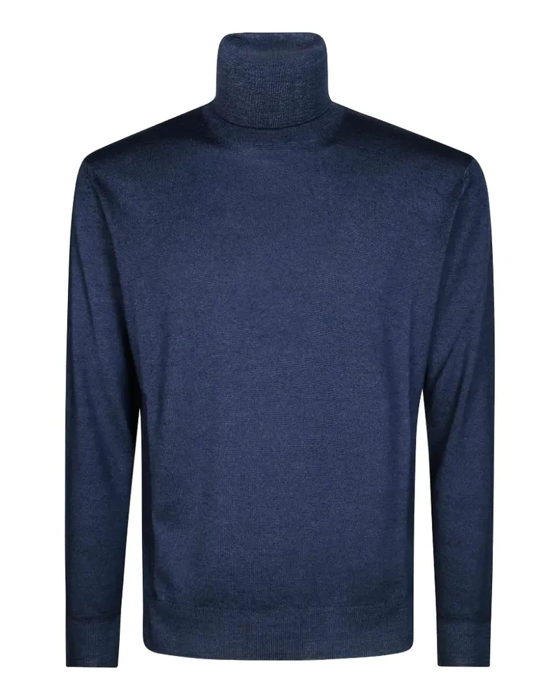 Altea Dolcevita Merino Rasata Rollkragenpullover - Blau Blau