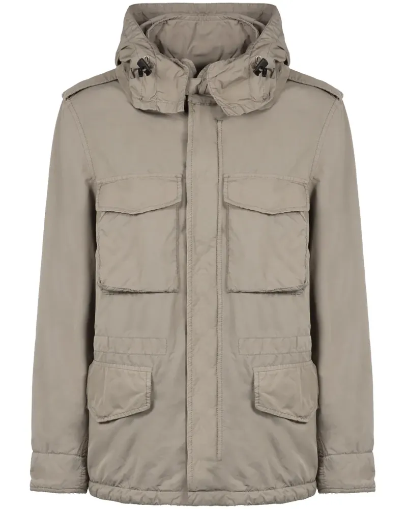 ASPESI Kapuzenjacke mit aufgesetzten Taschen - Nude Nude