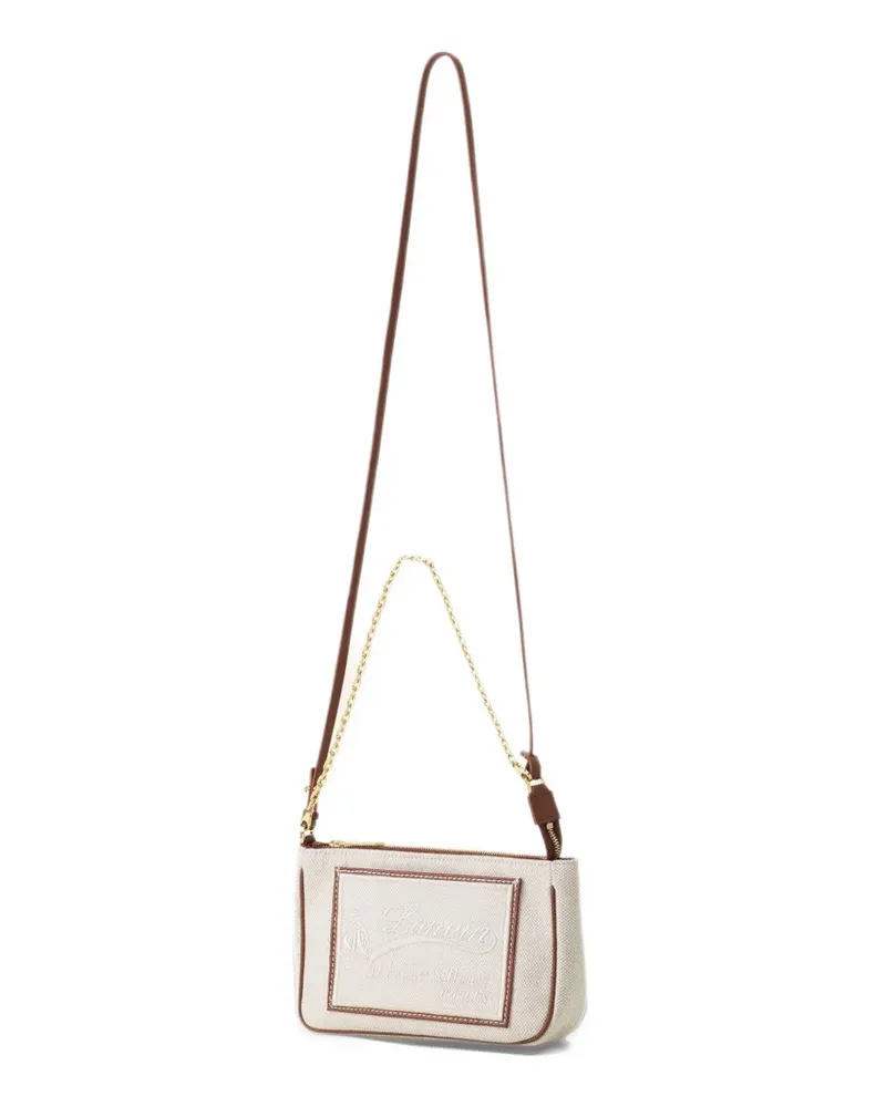 Lanvin Umhängetasche mit Logo-Stickerei - Nude Nude