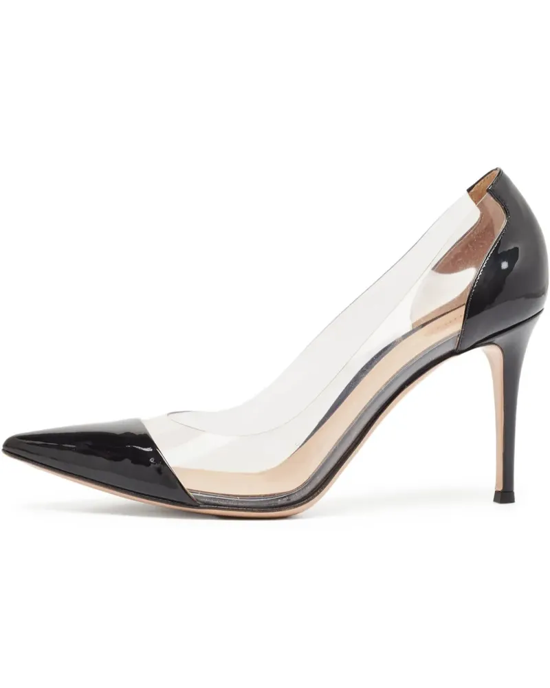 Gianvito Rossi Pre-owned Pumps mit transparenten Einsätzen 95mm - Schwarz Schwarz